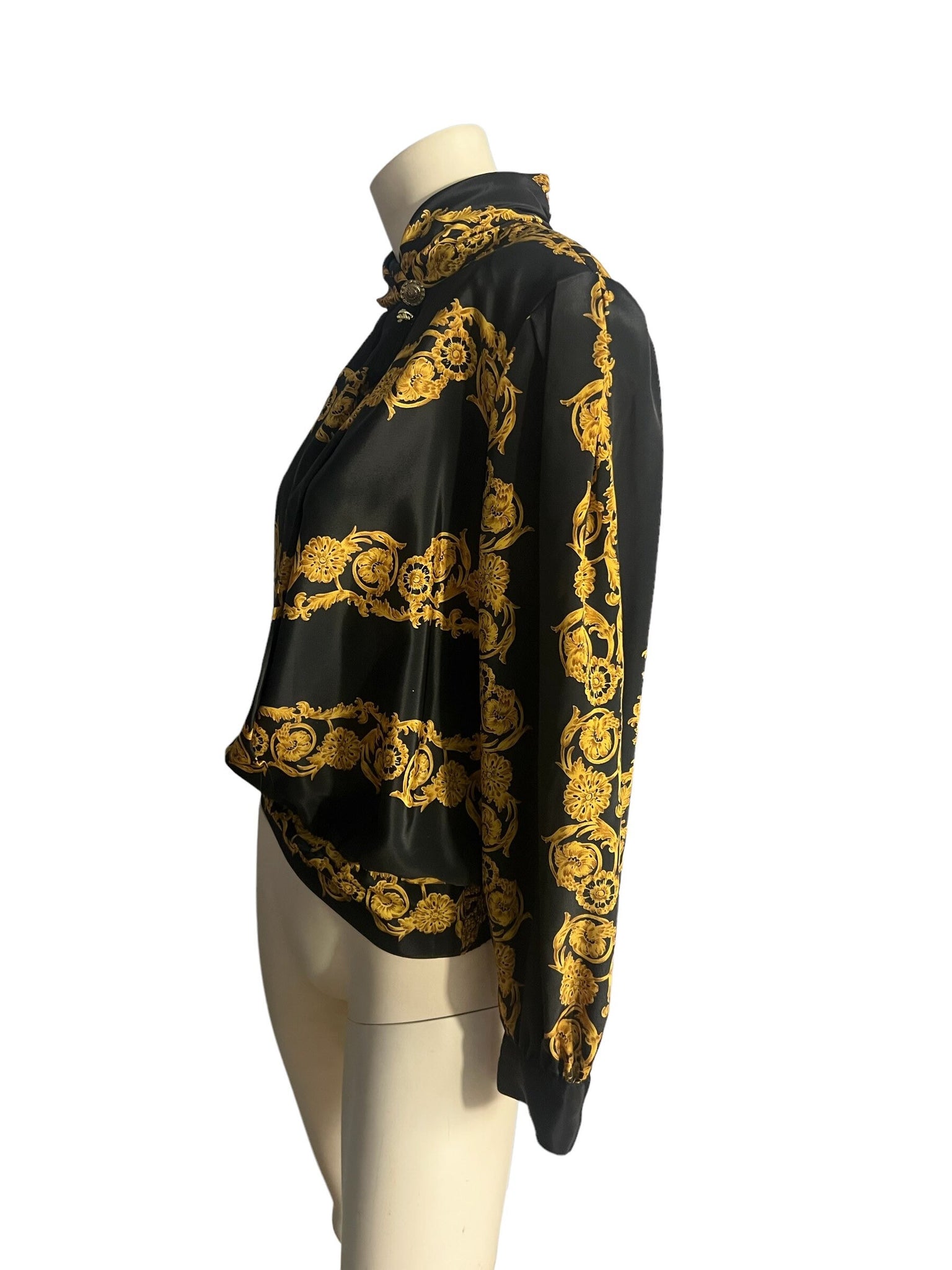 Vintage 80's gold and black blouse 9/10 M Jordan