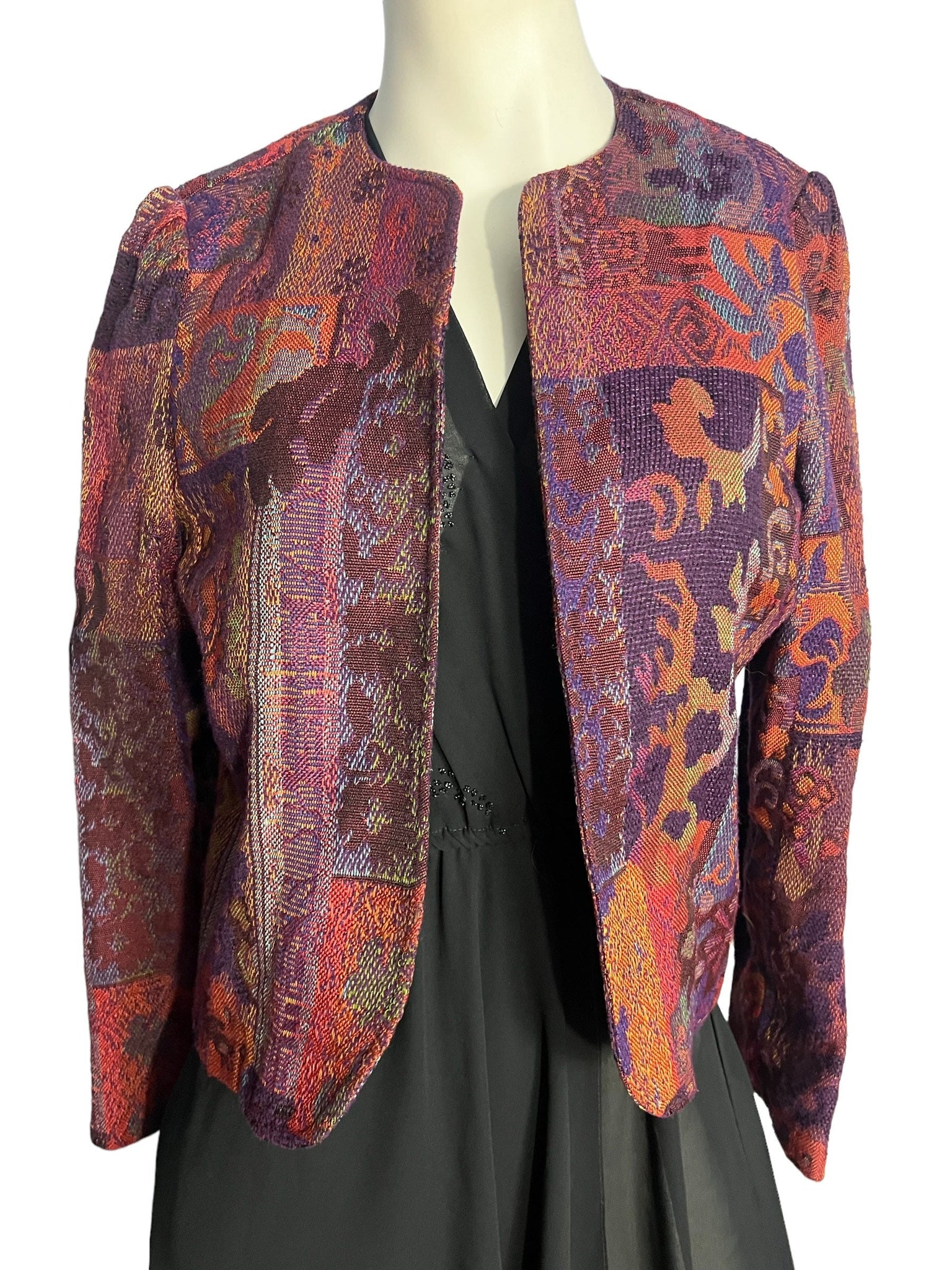 Vintage 70’s woven short jacket blazer M