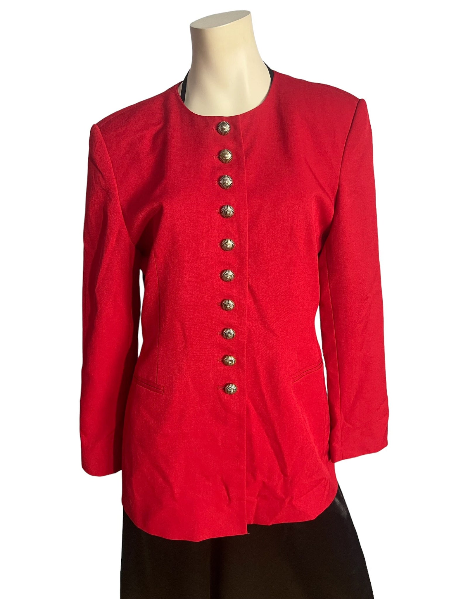 Vintage 80's red blazer jacket 12 Two Madison Court