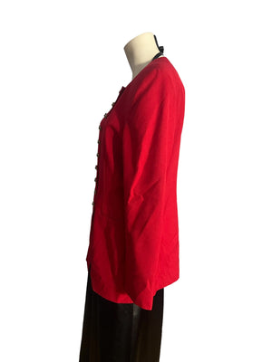 Vintage 80's red blazer jacket 12 Two Madison Court