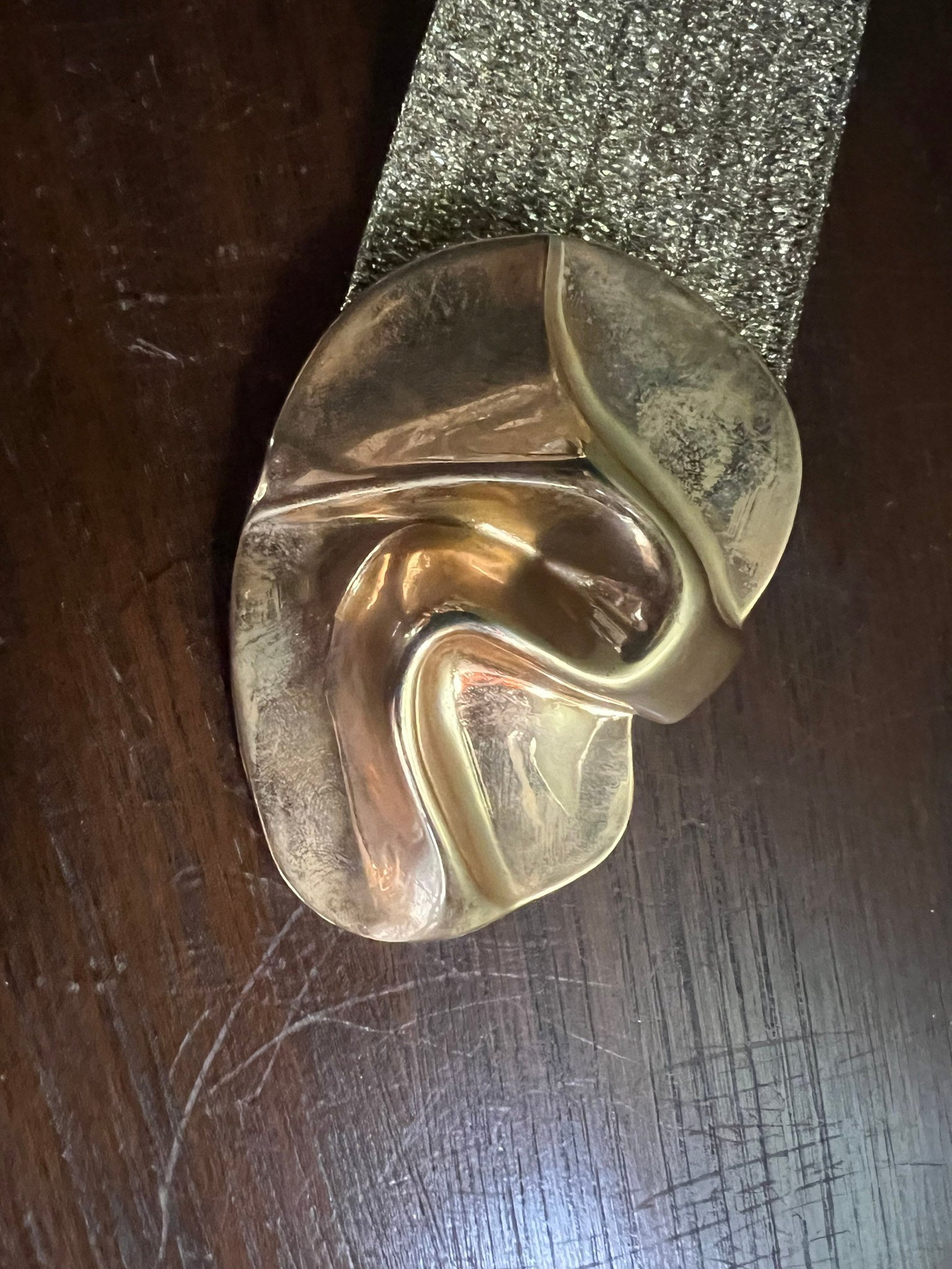 Vintage 70's gold Charmant stretch belt L