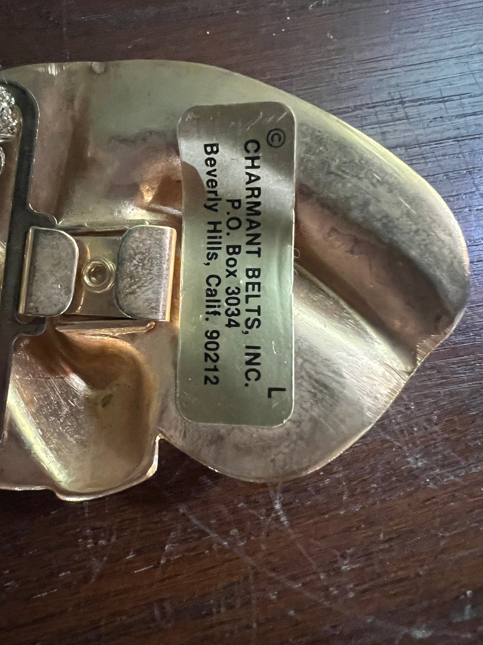 Vintage 70's gold Charmant stretch belt L