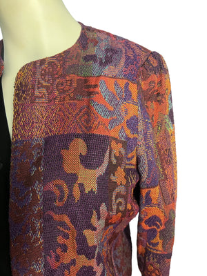 Vintage 70’s woven short jacket blazer M