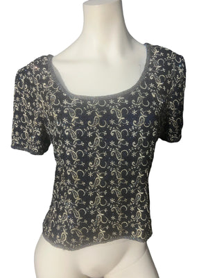 Vintage bead & embroidery shirt top J Laxmi L