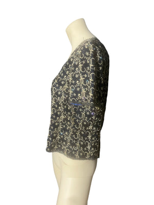 Vintage bead & embroidery shirt top J Laxmi L