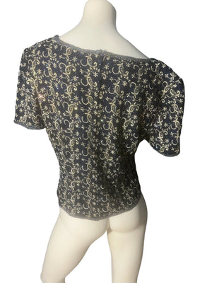 Vintage bead & embroidery shirt top J Laxmi L