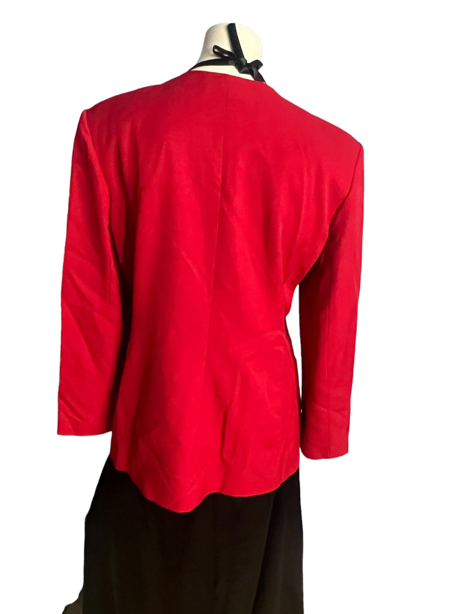 Vintage 80's red blazer jacket 12 Two Madison Court