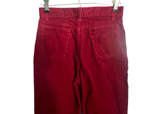 Vintage 70's high waist teen corduroy pants 26"