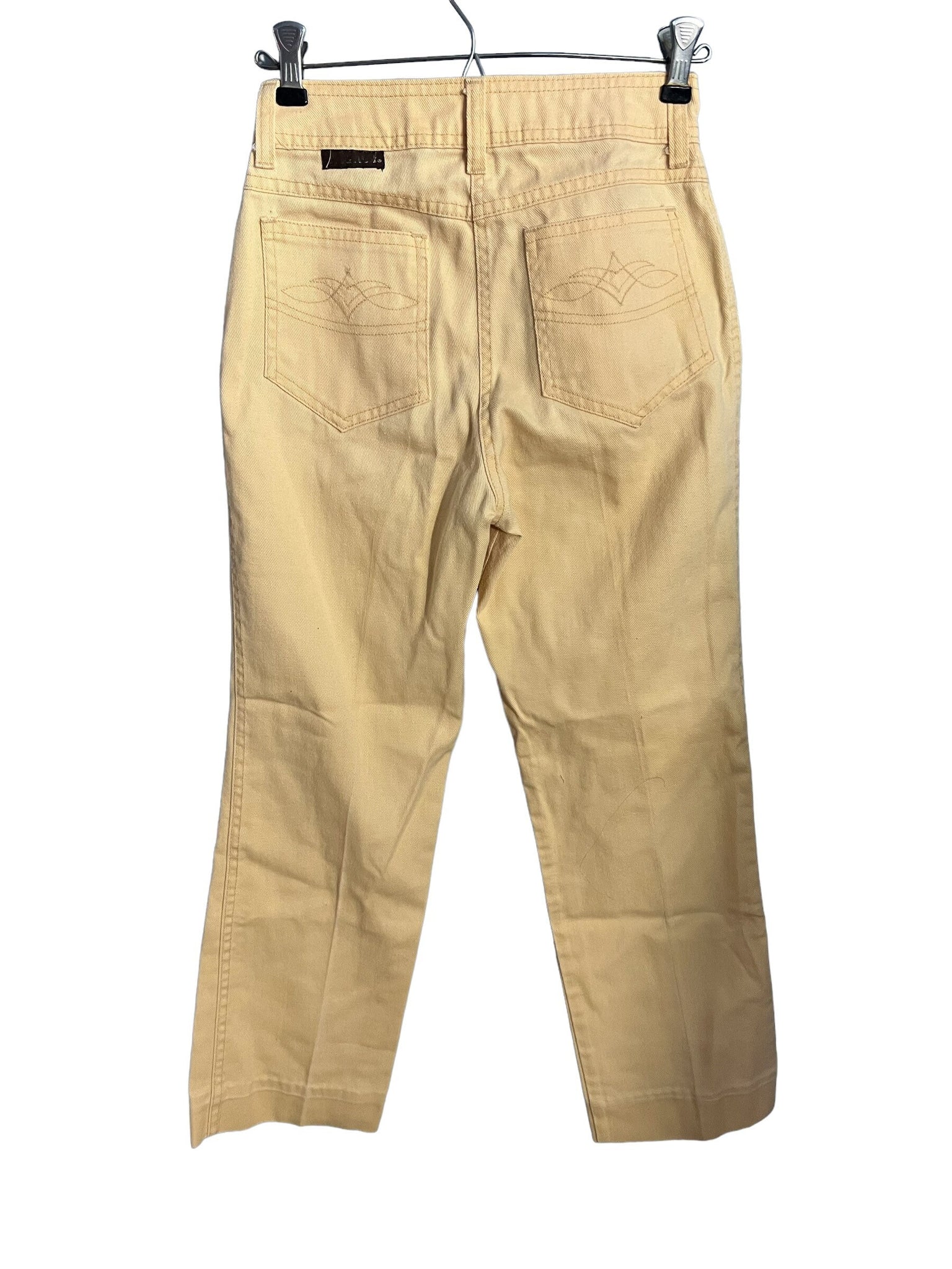Vintage 70's tan high waist jeans S 5