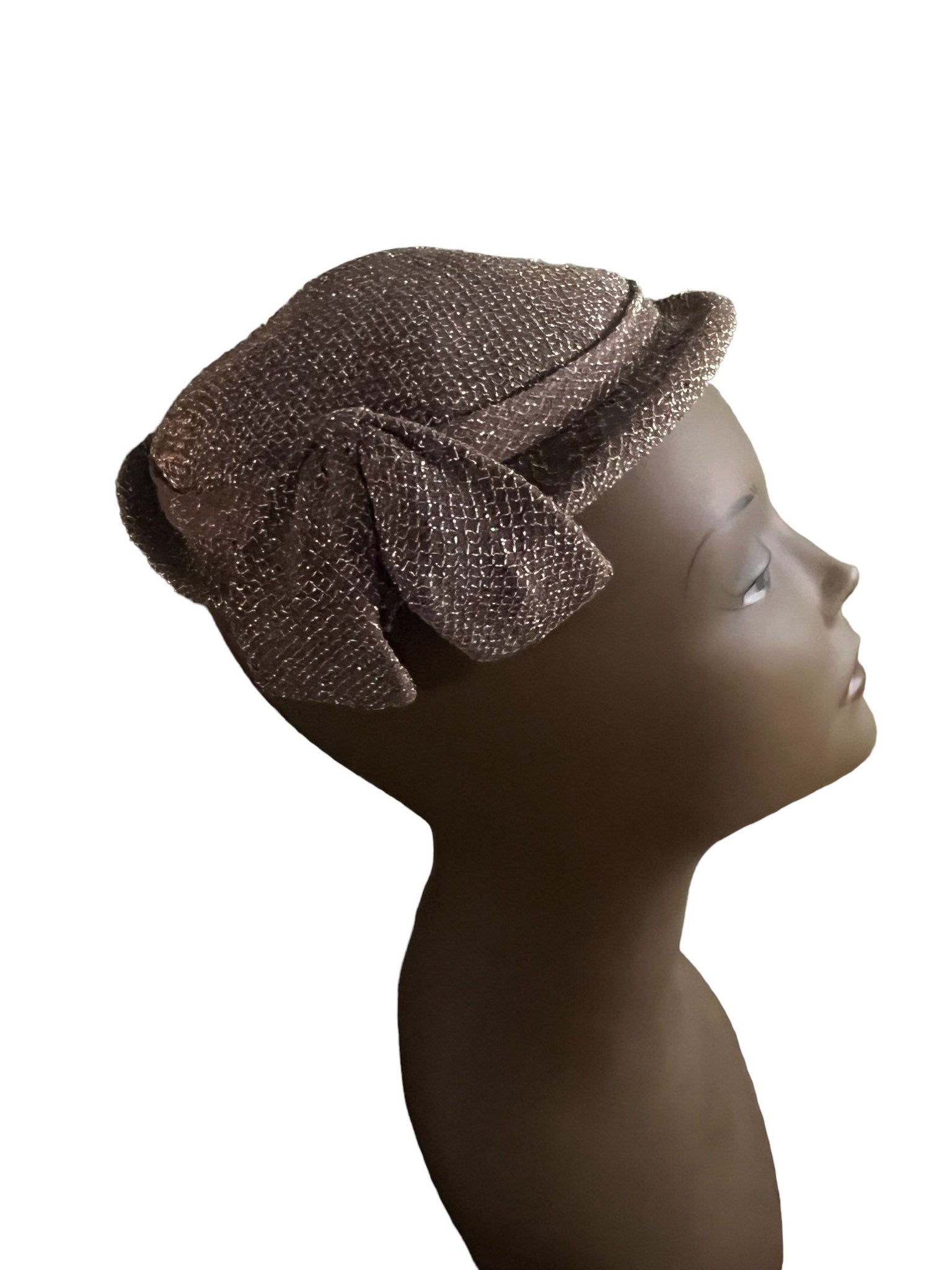 Vintage 60's silver metallic hat