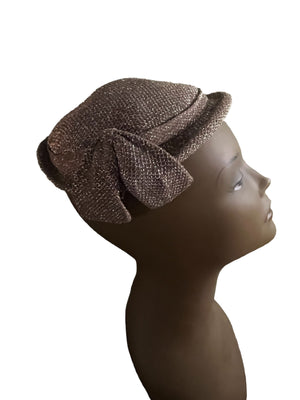 Vintage 60's silver metallic hat