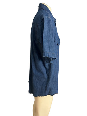 Vintage blue jean wrangler cowboy western shirt XL