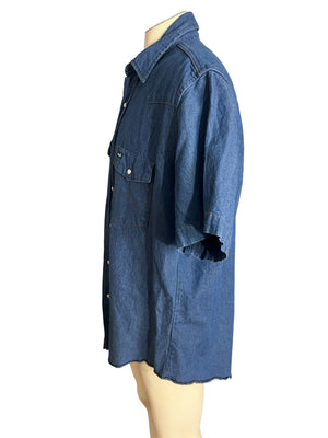 Vintage blue jean wrangler cowboy western shirt XL