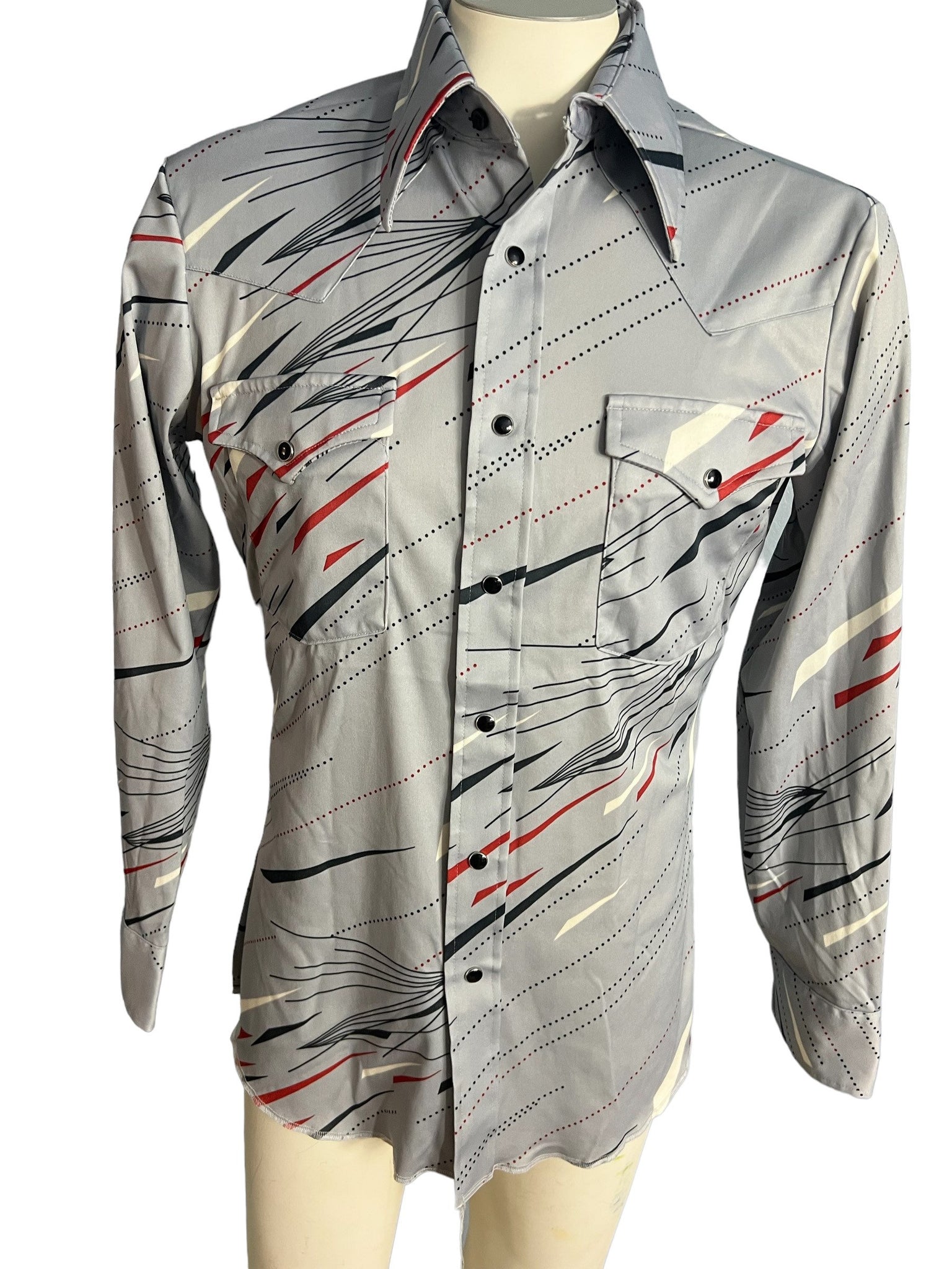 Vintage 70's Wrangler polyester shirt M