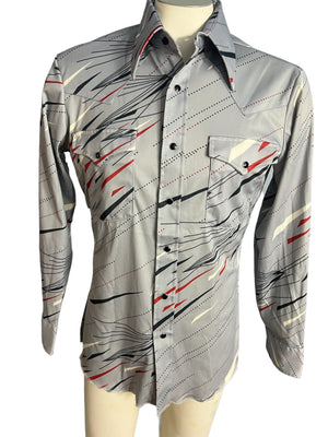 Vintage 70's Wrangler polyester shirt M
