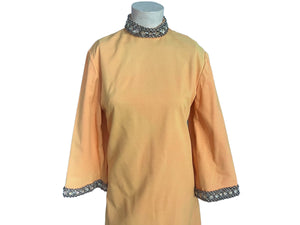 Vintage 60's orange bell sleeve costume dress S