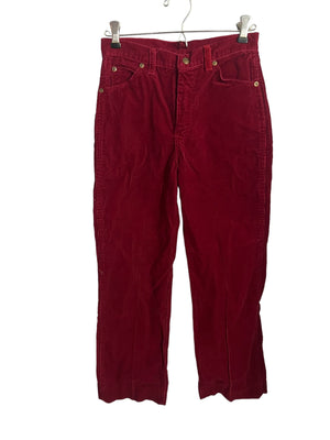 Vintage 70's high waist teen corduroy pants 26"