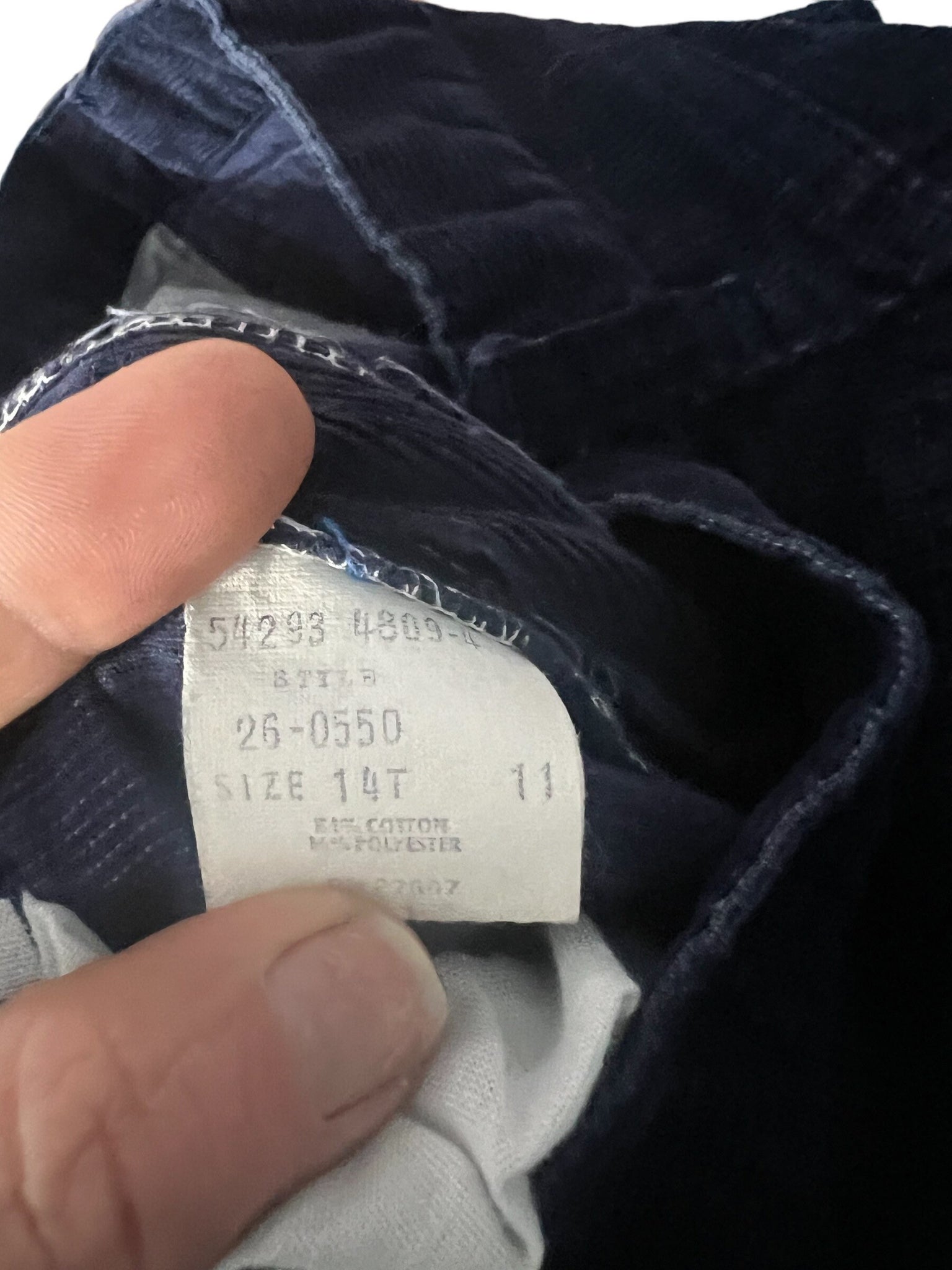 Vintage blue corduroy high rise pants 26"