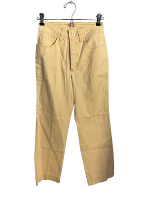 Vintage 70's tan high waist jeans S 5