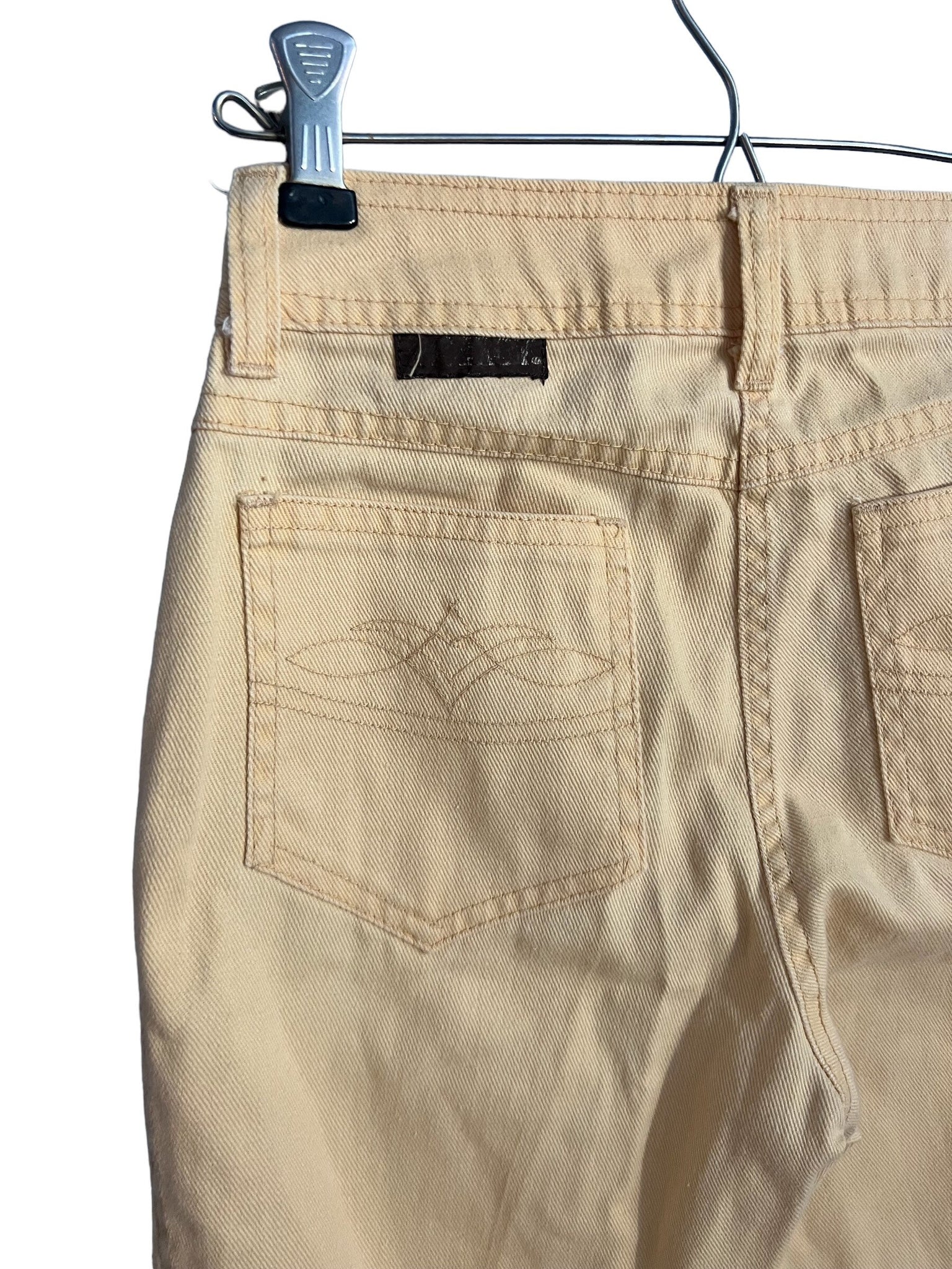 Vintage 70's tan high waist jeans S 5