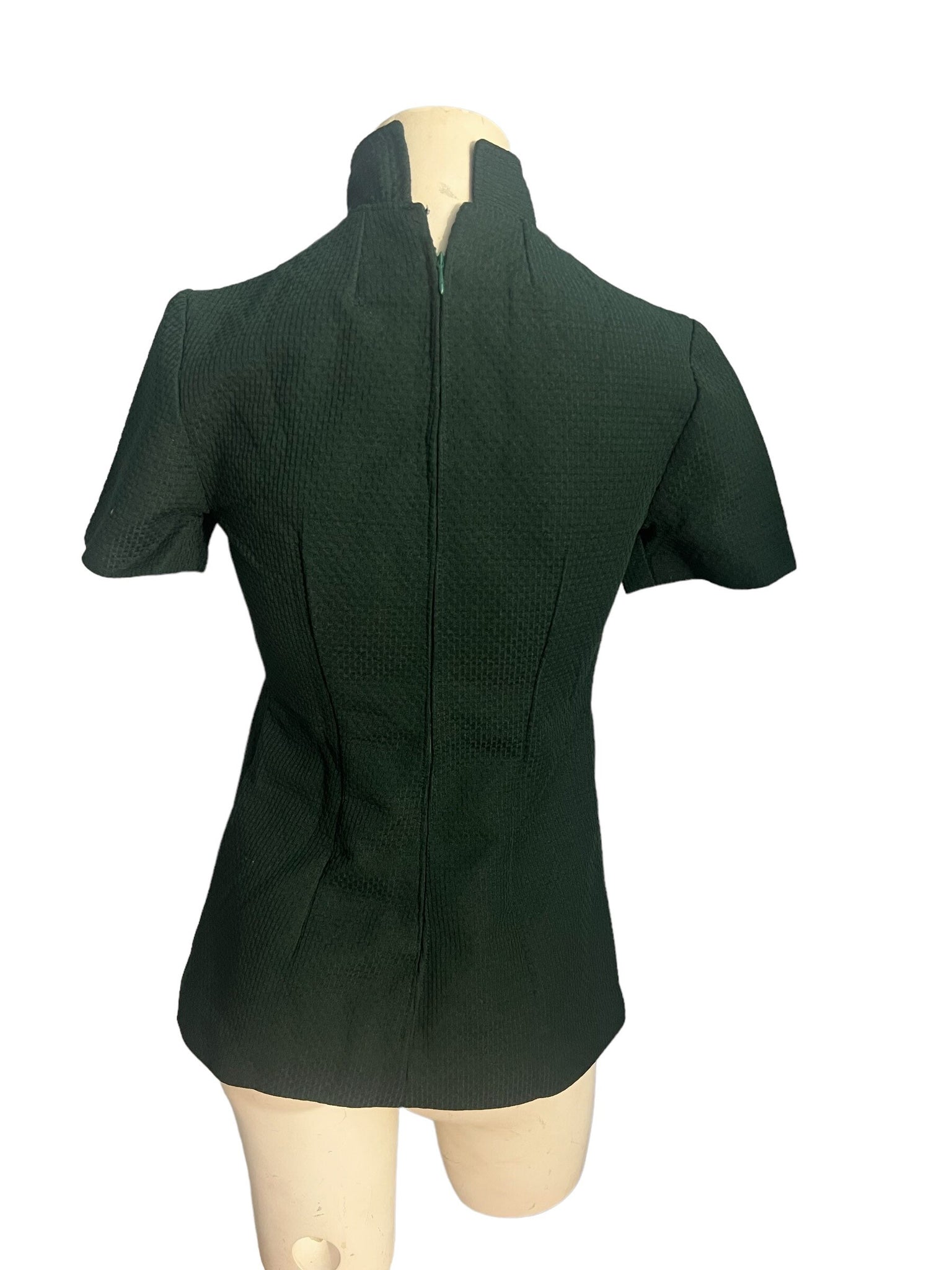 Vintage 70's green tunic top shirt S