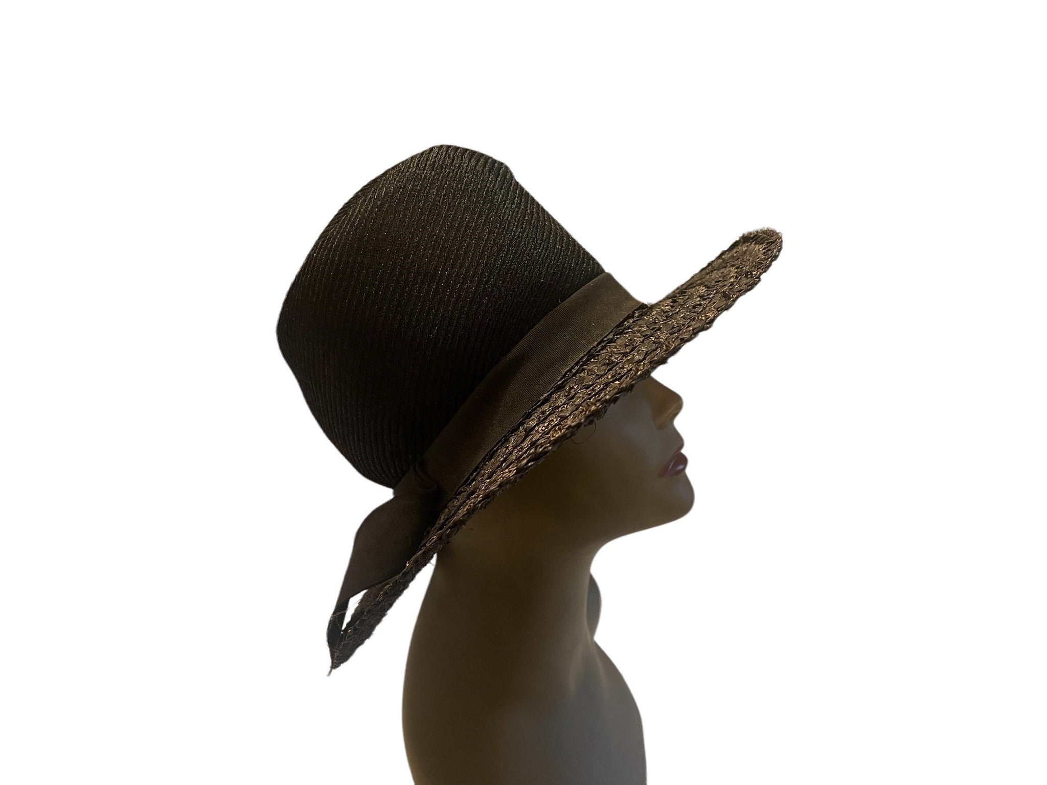 Vintage black 60's hat