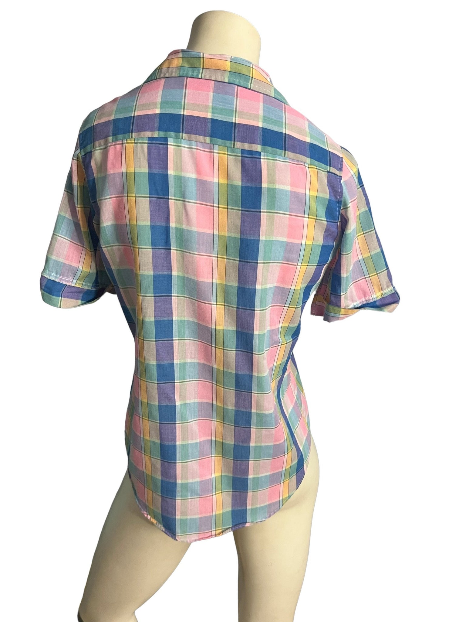 Vintage 80's plaid women's shirt 8 M
