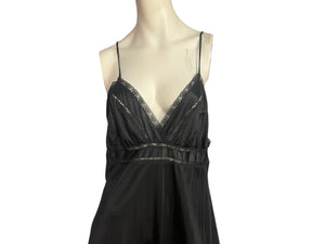 Vintage 70's Sears long black nightgown L 38/40