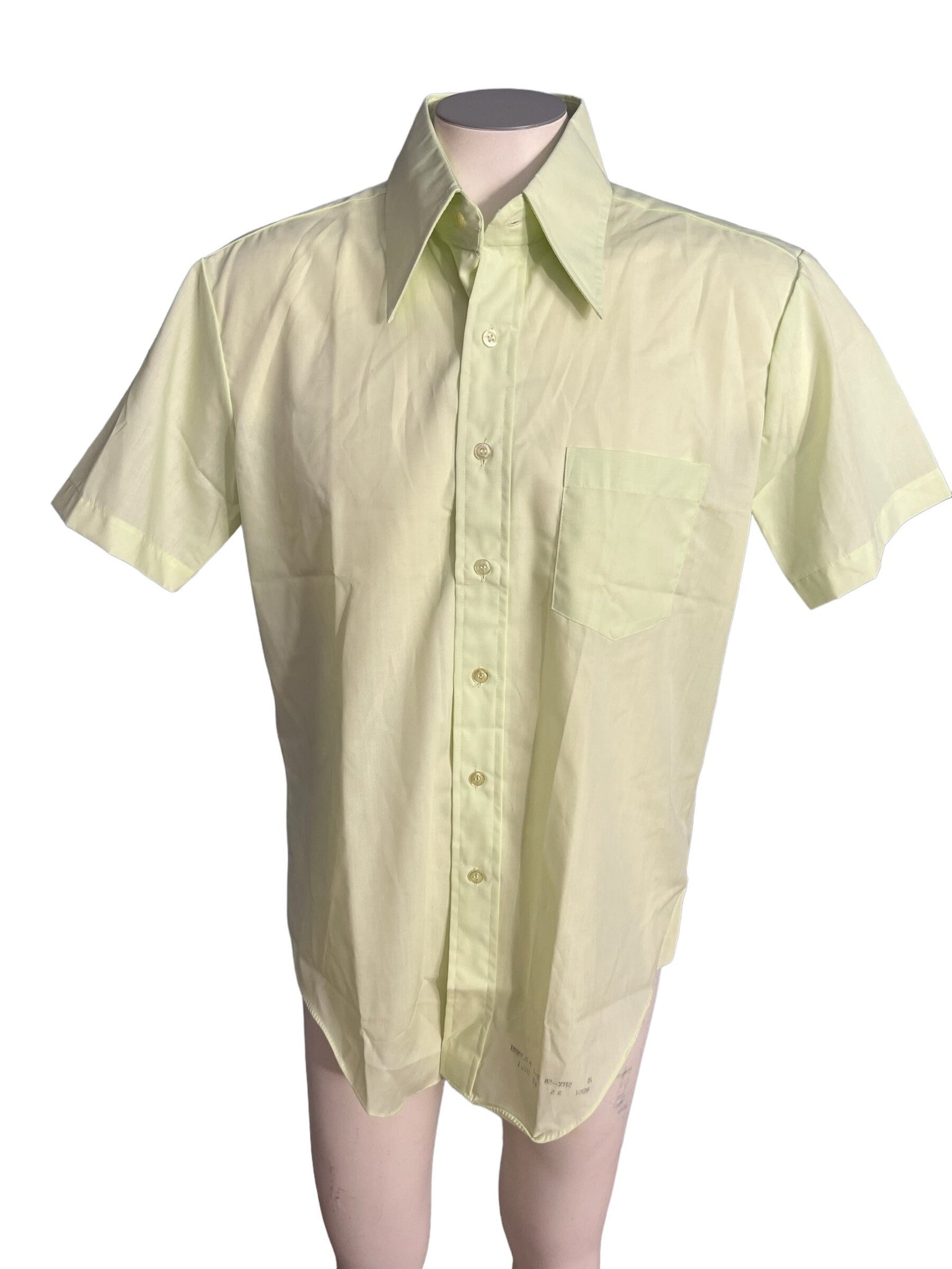 Vintage green 70's John Blair dress shirt 16
