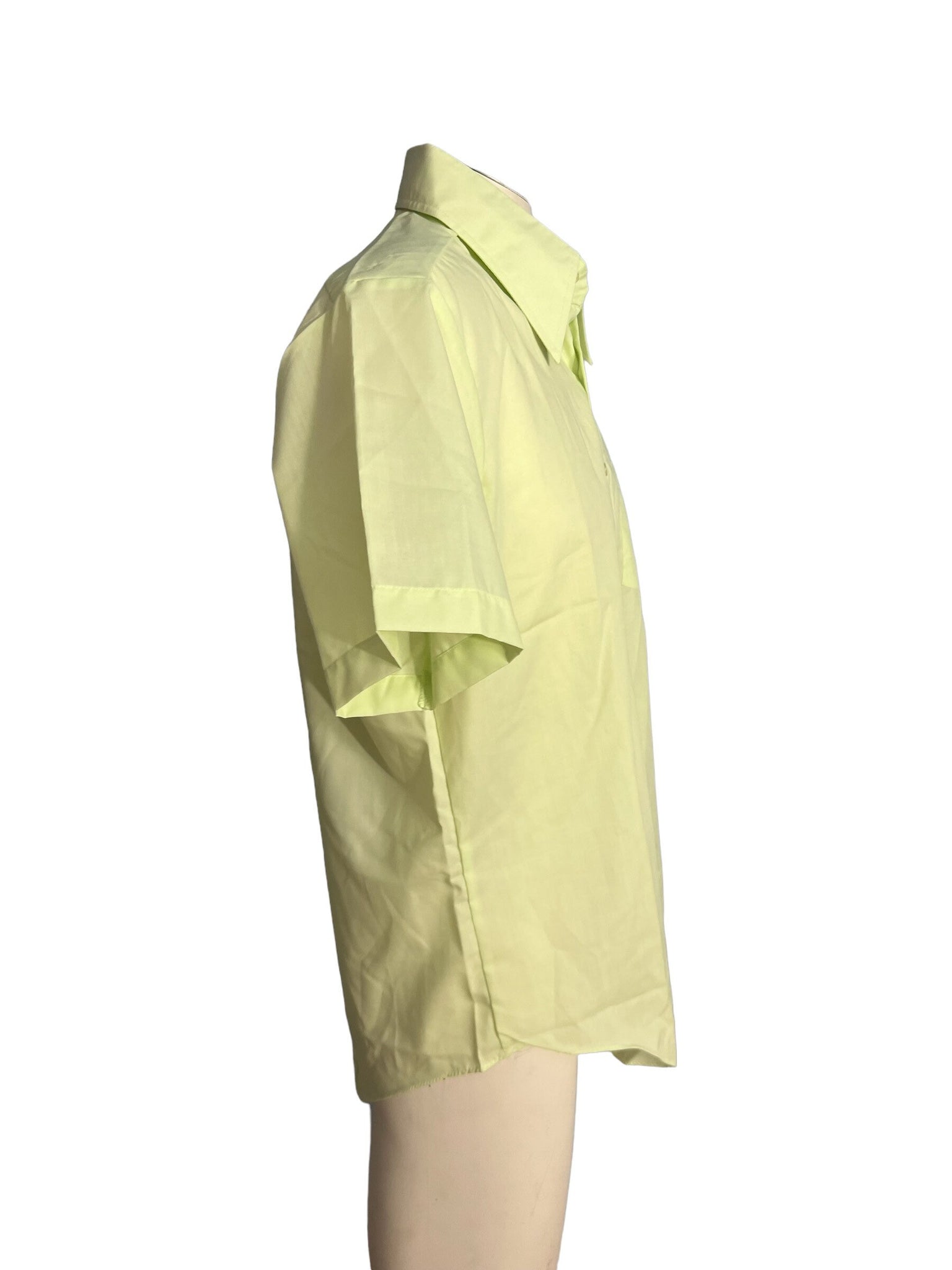 Vintage green 70's John Blair dress shirt 16