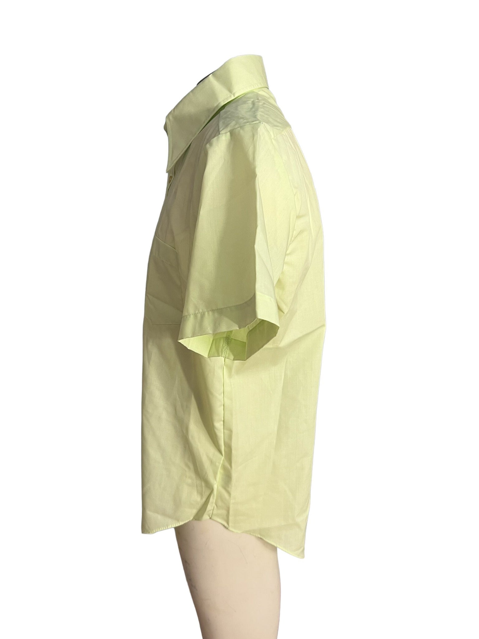 Vintage green 70's John Blair dress shirt 16