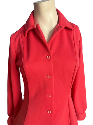Vintage 70's coral dress Walden Classics M