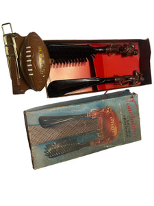 Vintage 60's men's Touchdown Brush & Shoehorn tie rack