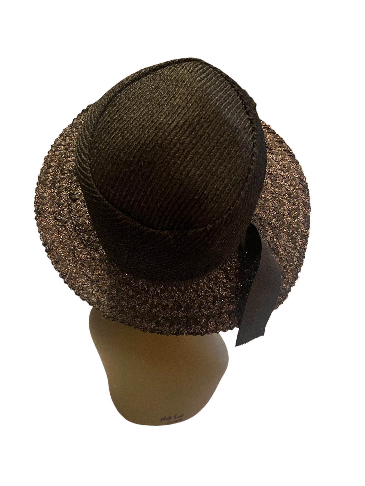Vintage black 60's hat