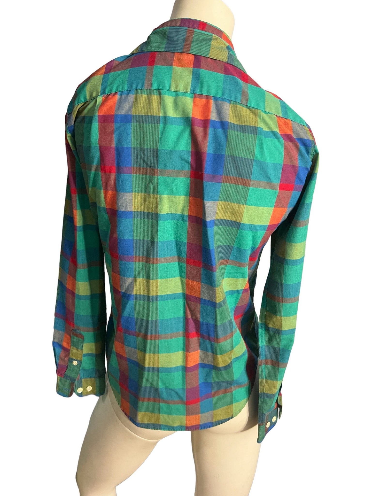 Vintage 80'a plaid shirt 8 M Sandra Ingrish