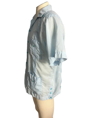 Vintage men's old man embroidery shirt Tony L