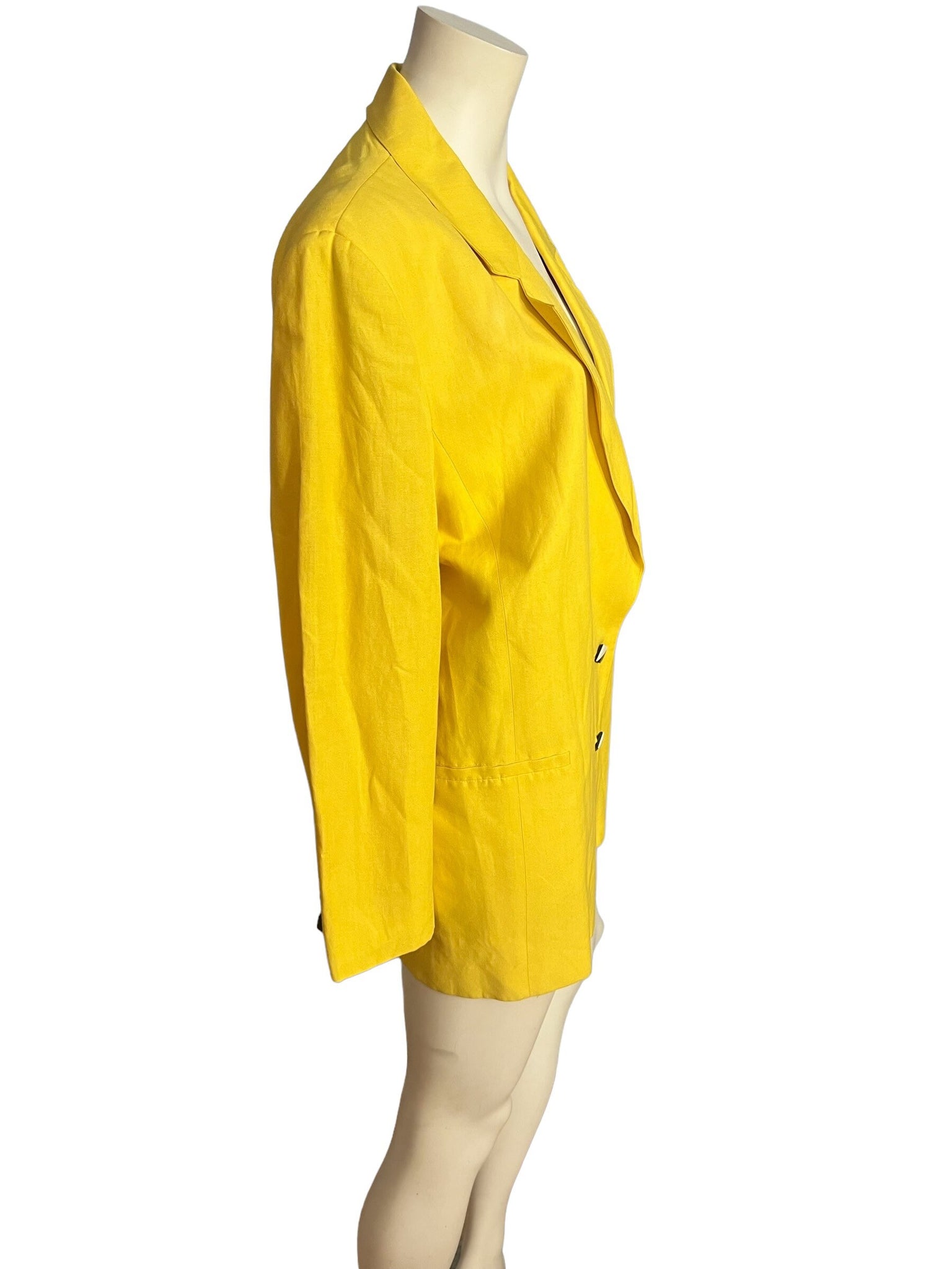 Vintage 80's yellow Peter Nygard suit jacket 14
