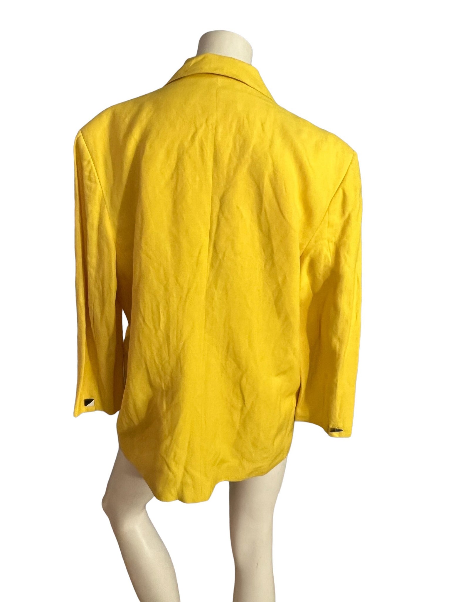 Vintage 80's yellow Peter Nygard suit jacket 14