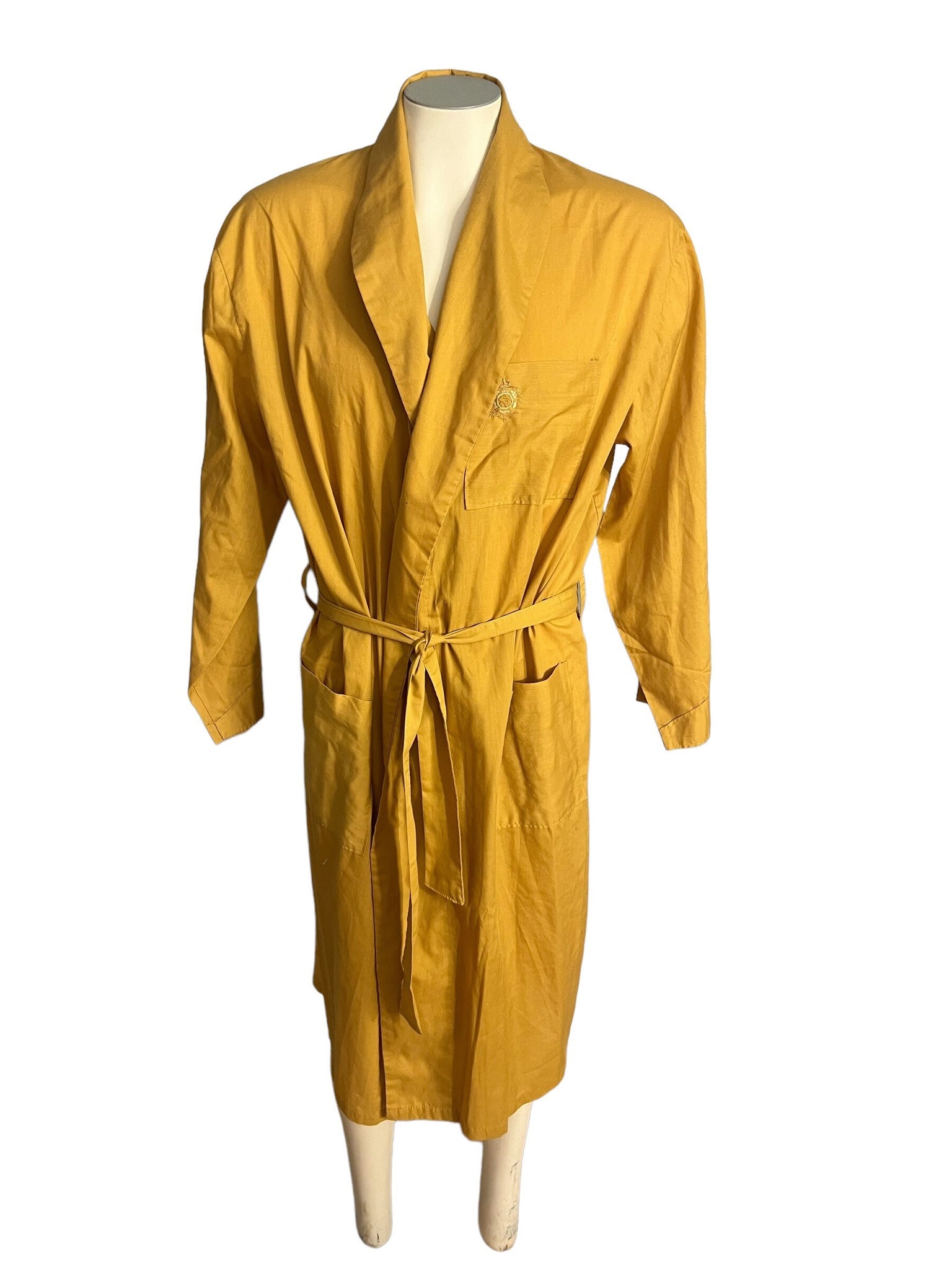 Vintage yellow B.V.O. men's robe mustard yellow L