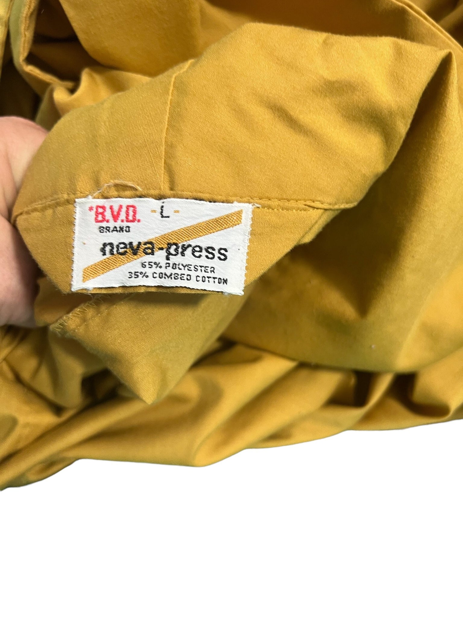 Vintage yellow B.V.O. men's robe mustard yellow L