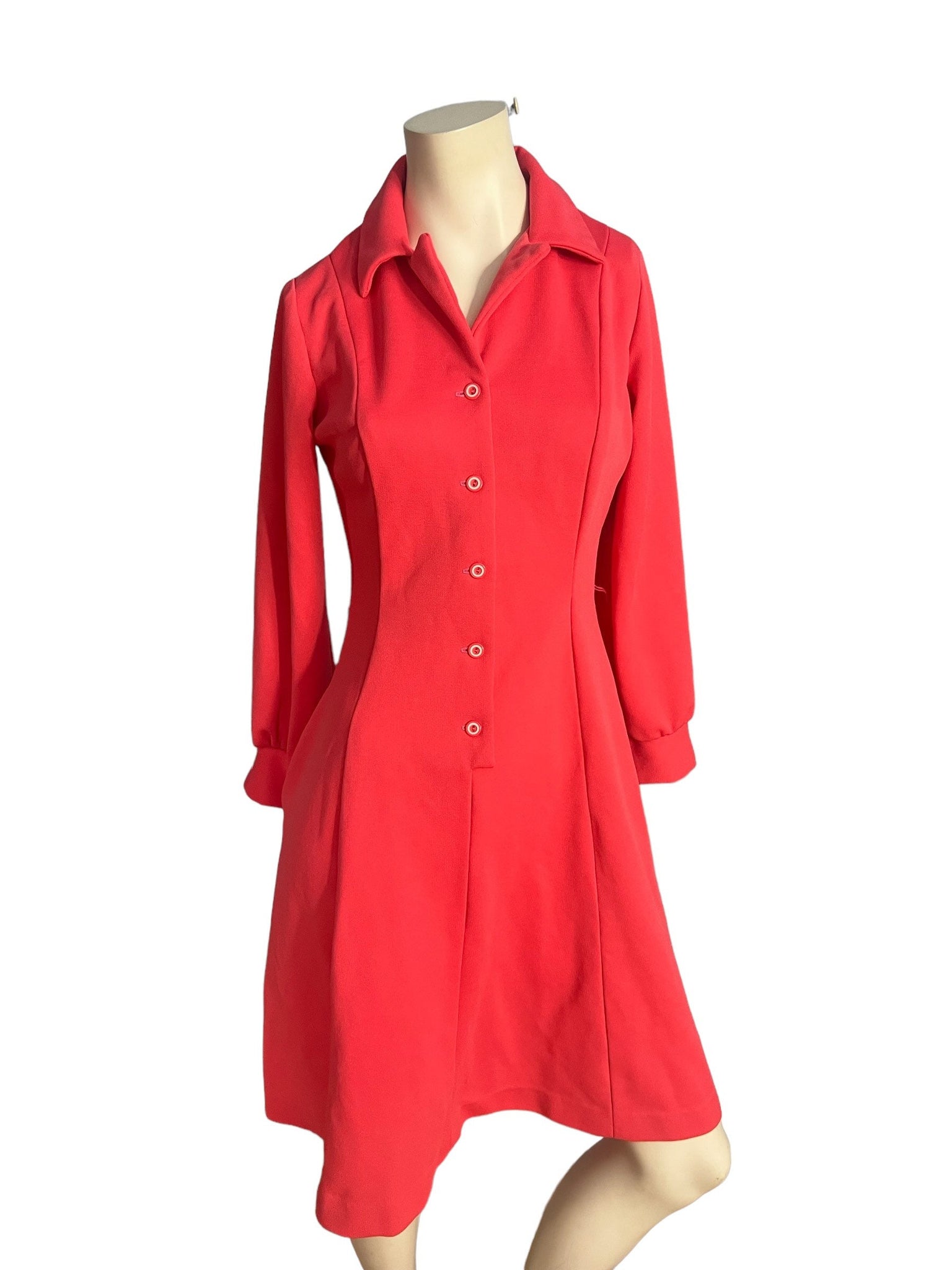 Vintage 70's coral dress Walden Classics M