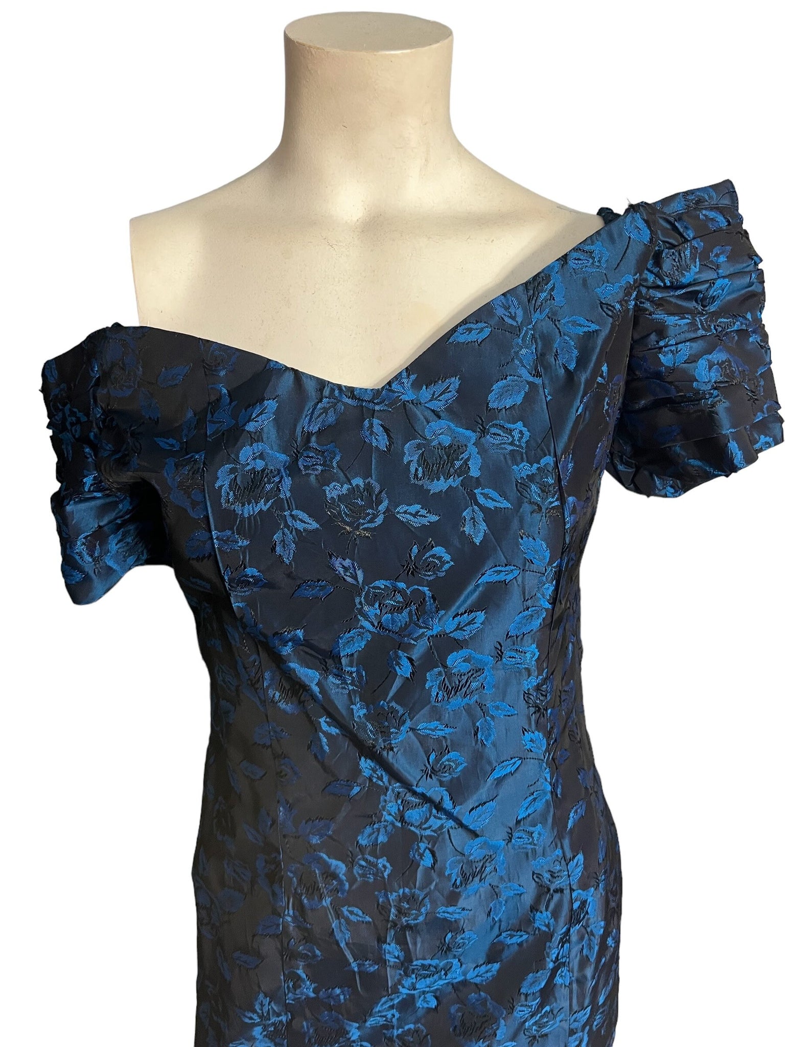 Vintage 80's blue party dress M By Choice