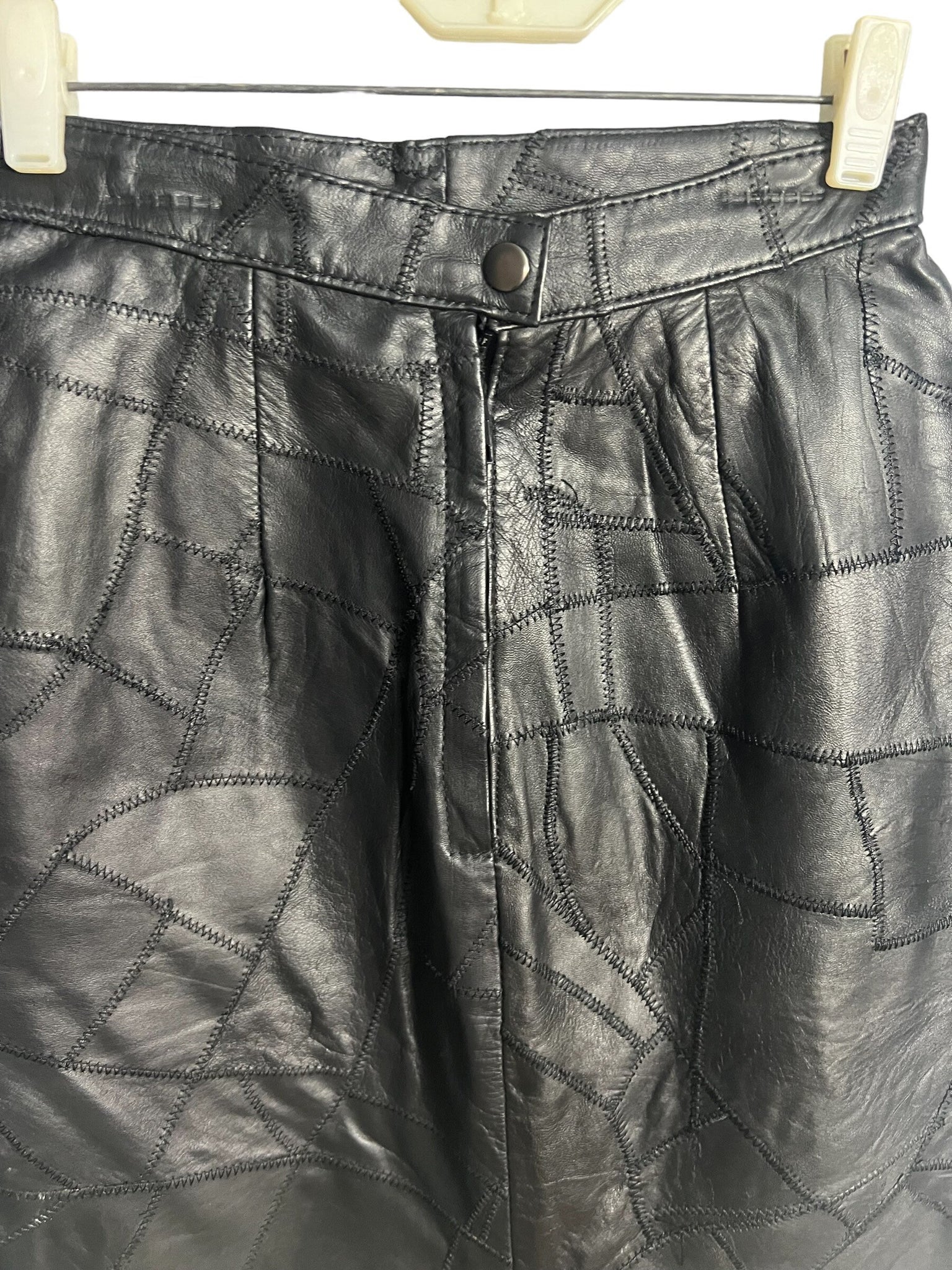 Vintage 80's black patchwork skirt 5/6 Alamos