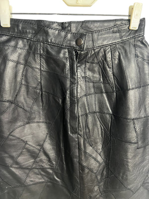 Vintage 80's black patchwork skirt 5/6 Alamos