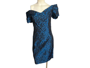 Vintage 80's blue party dress M By Choice
