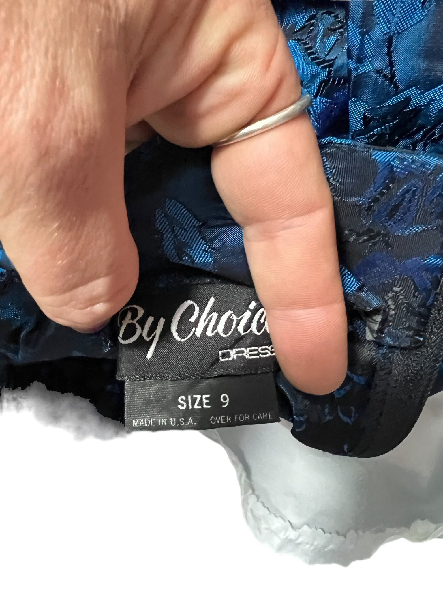 Vintage 80's blue party dress M By Choice