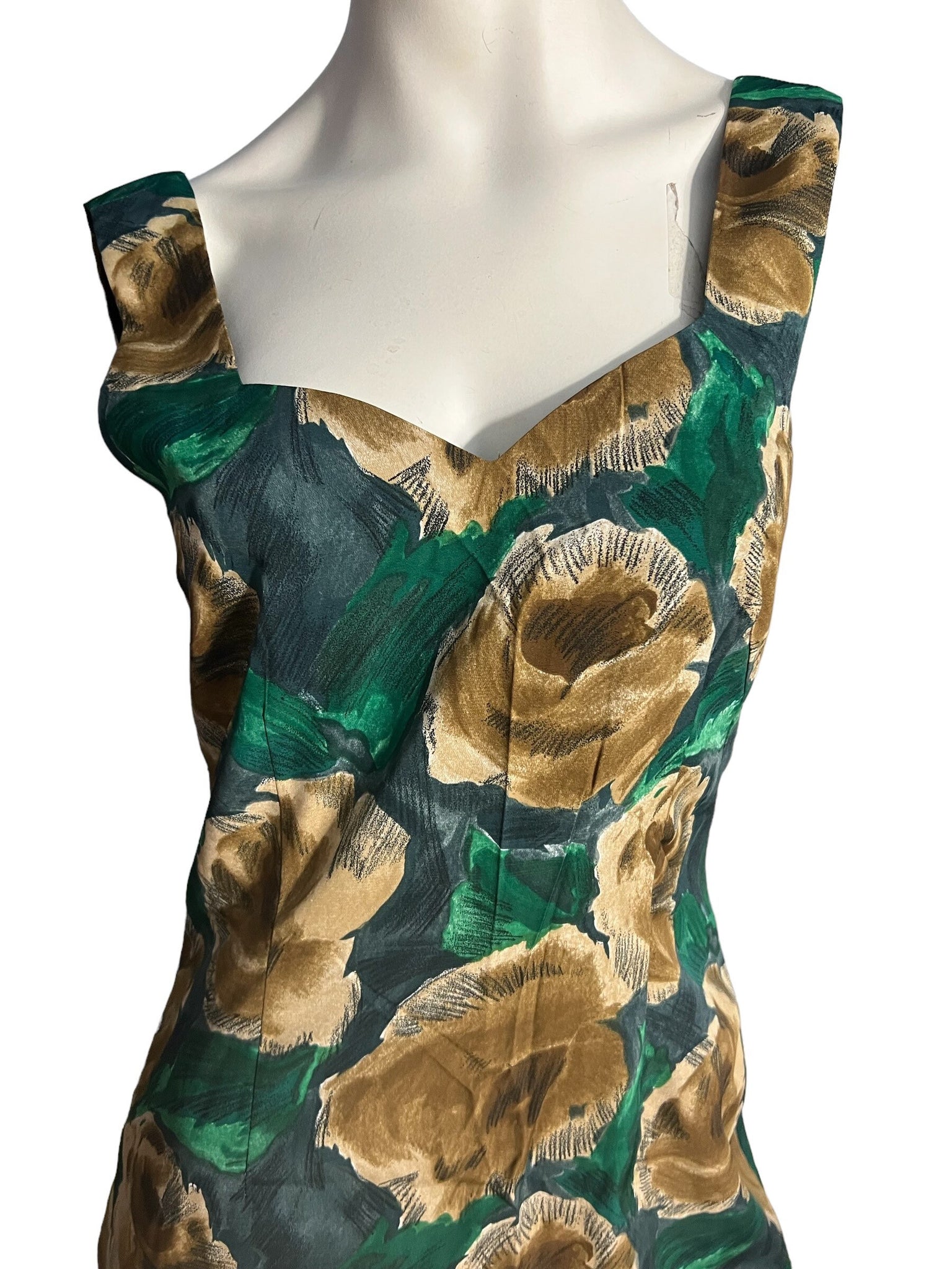 Vintage 50's 60's floral rayon dress S M