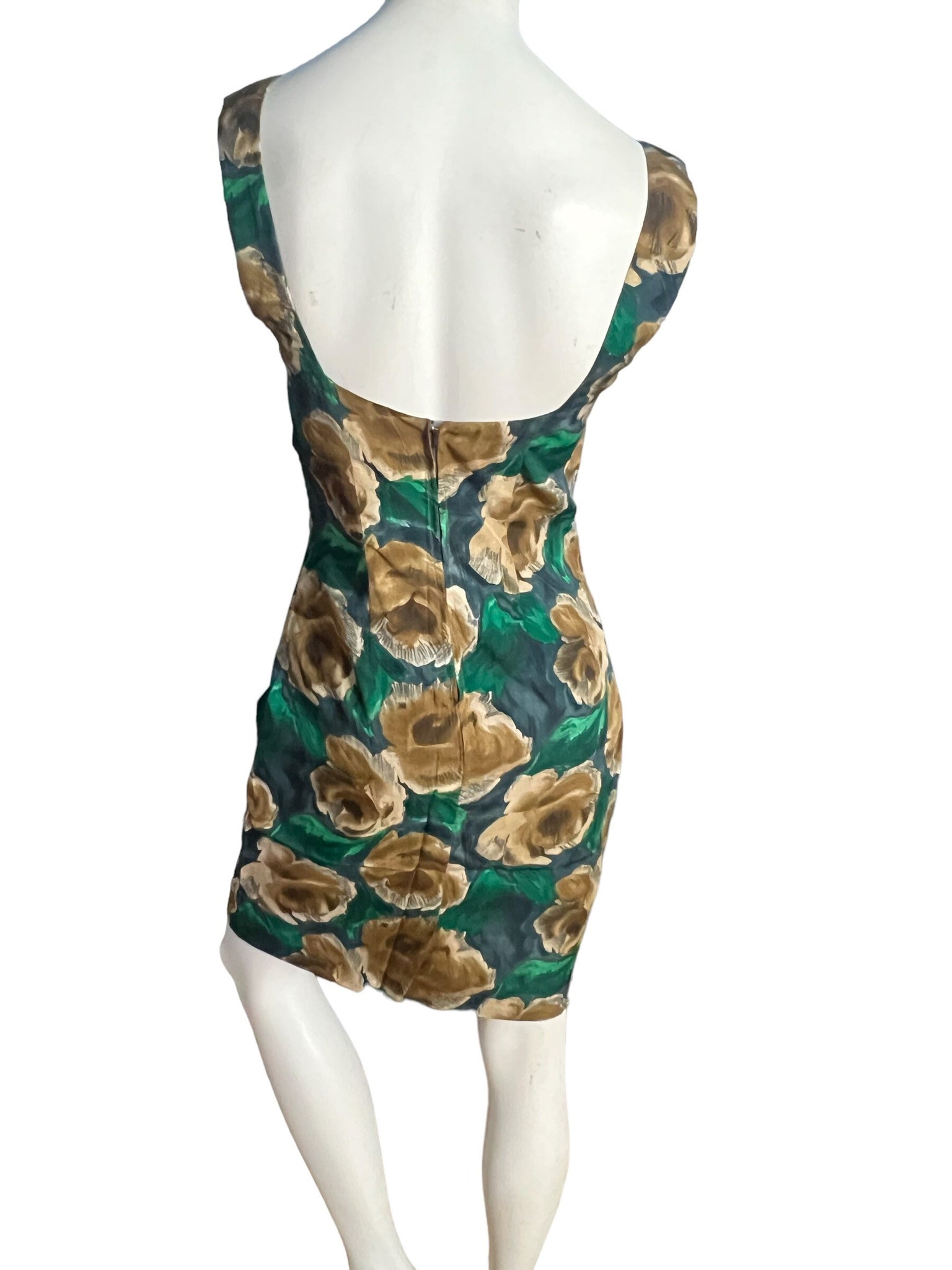 Vintage 50's 60's floral rayon dress S M