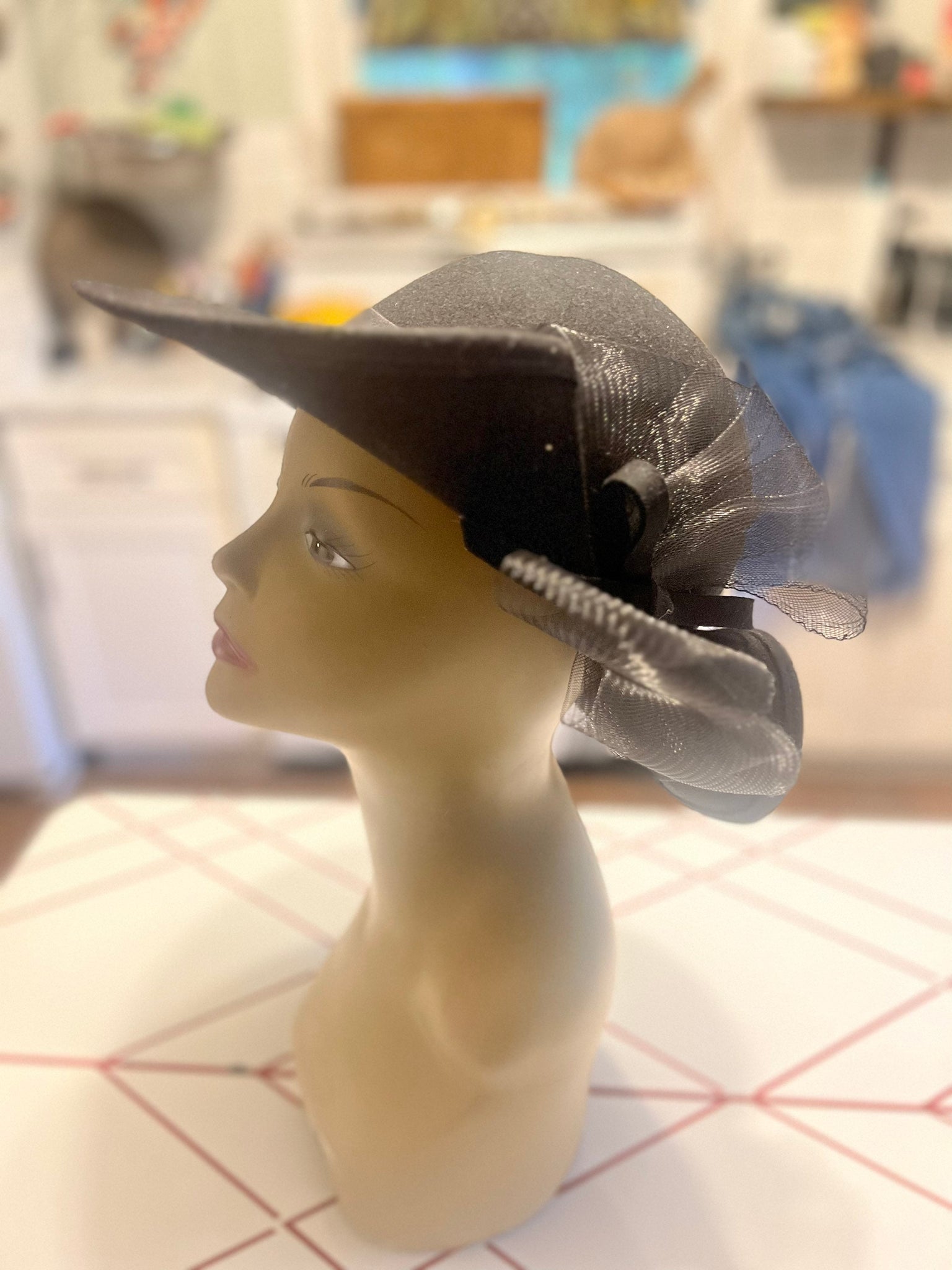Vintage 80’s black wool hat
