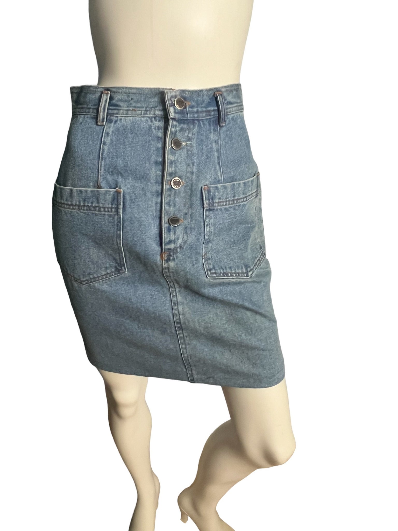 Vintage 80's high waist jean skirt 7/8 Starwear Jeanswear